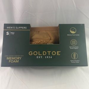 Gold Toe Memory Foam Faux Fur Loafer Slippers